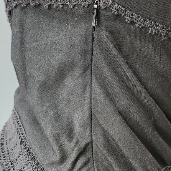 Ralph Lauren Black Spaghetti-Strap Lace Trim Midi Dress Size 0 - Picture 3 of 5